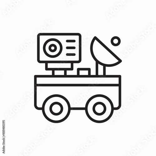 mars rover icon sign vector