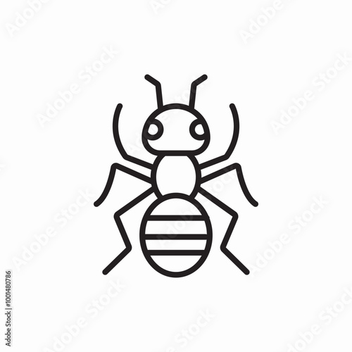 soldier ant icon sign vector