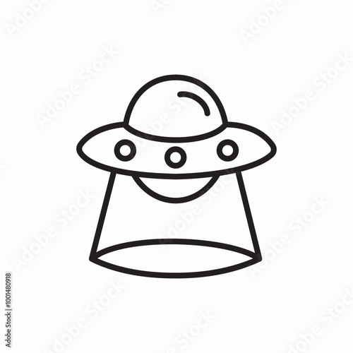 ufo flying spaceship icon sign vector