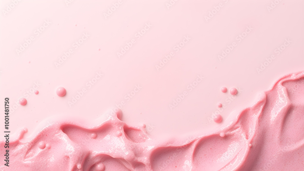 Pink fruit shake texture surface, background. Generative AI Pink fruit shake texture surface, background. Generative AI