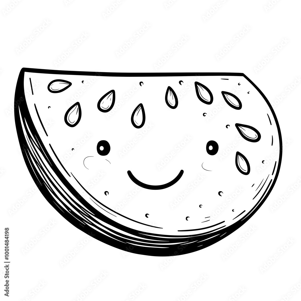 Cute Kawaii watermelon coloring Pages Kids Cute Kawaii watermelon coloring Pages Kids