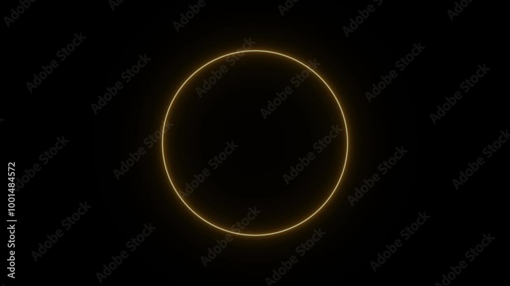 neon circle frame animation video ,neon circle frame glowing on black background. neon circle frame animation video ,neon circle frame glowing on black background.