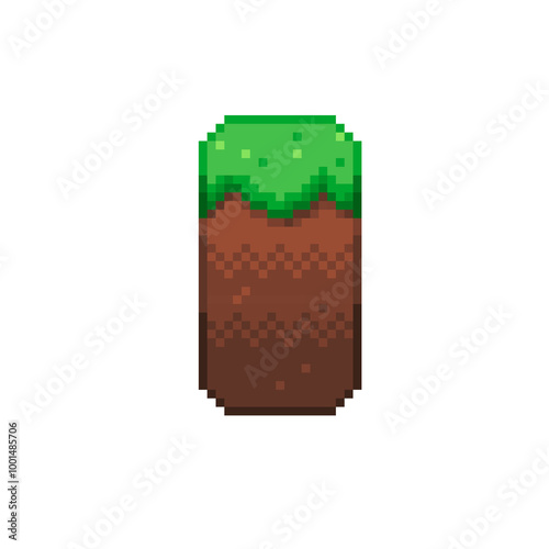 Grass dirt, soil, dust, Block, Pixel Art