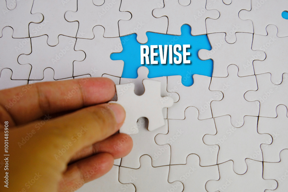REVISE words as a changes, election or decision making concept REVISE words as a changes, election or decision making concept
