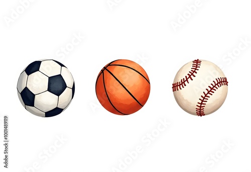 Set of sport balls 