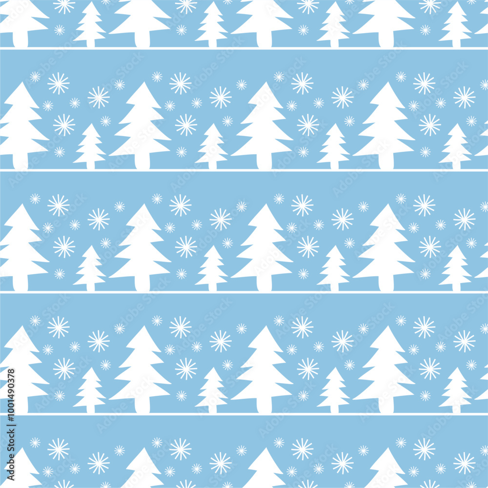 Seamless New Year and Christmas print pattern wallpaper background with decorative fir trees vector illustration winter minimalism picture Seamless New Year and Christmas print pattern wallpaper background with decorative fir trees vector illustration winter minimalism picture