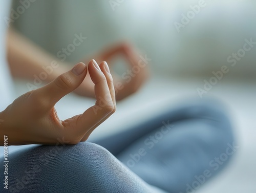 Wallpaper Mural A close-up of a person's hands resting on their lap Torontodigital.ca