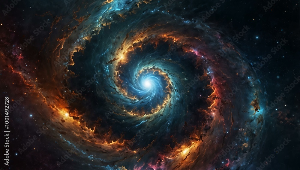 Abstract vortex swirling in deep space. Abstract vortex swirling in deep space.