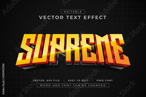 Vector Supreme 3D Editable Text Effects