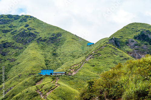 The green scenery of Wugong Mountain in China during summer. photo