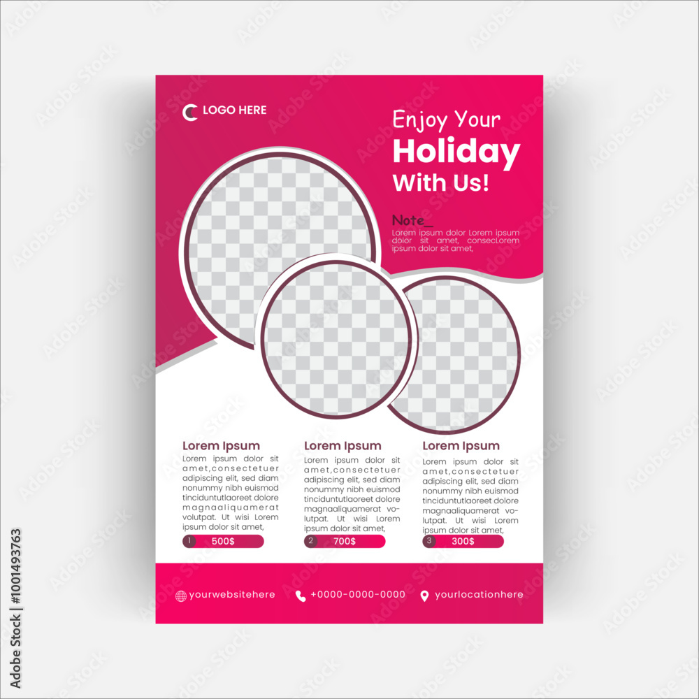 Gradient travel flyer, World travel adventure sale flyer for travel agency template vector. Gradient travel flyer, World travel adventure sale flyer for travel agency template vector.