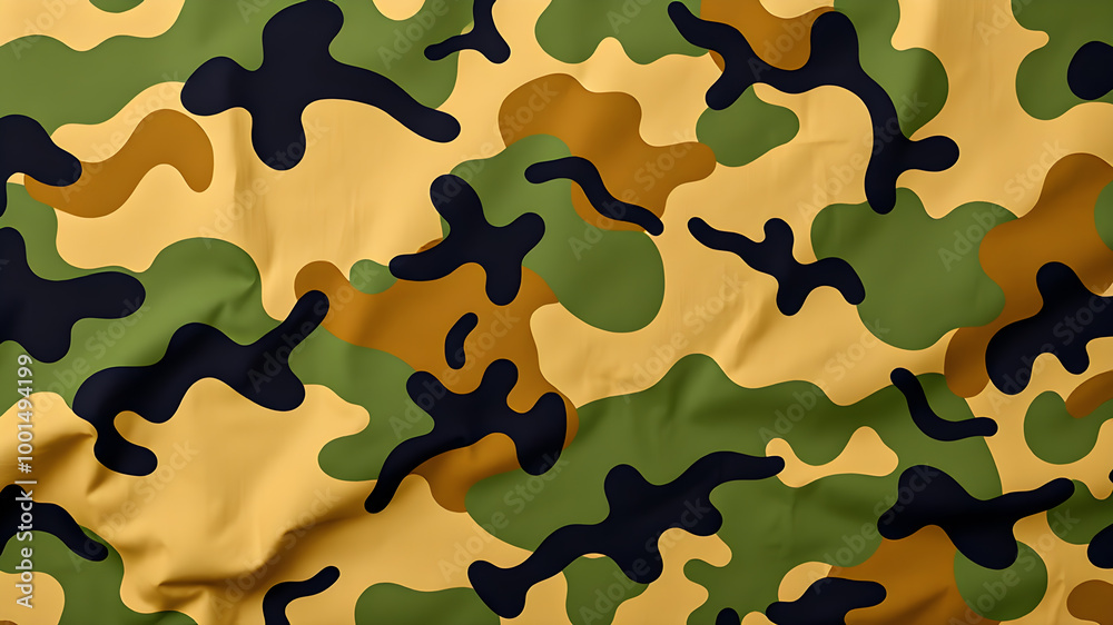 Naklejka premium Texture and background of camouflage. Generative AI