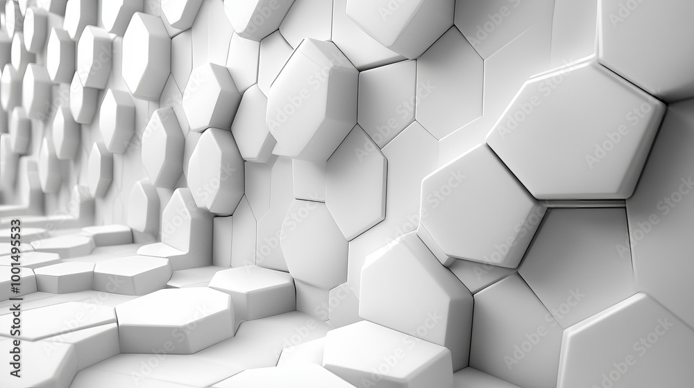 Bright white abstract hexagon wallpaper or background Bright white abstract hexagon wallpaper or background