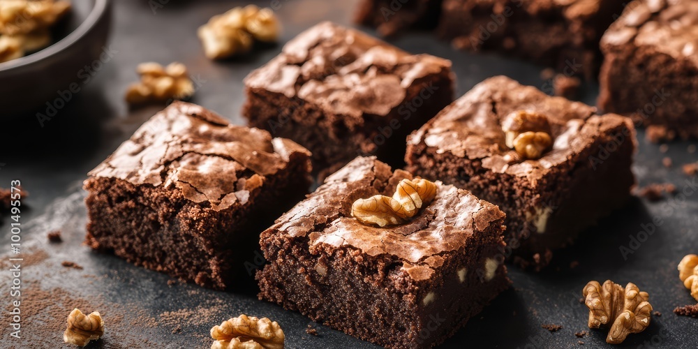 Delicious Walnut Brownies with Crackly Top Delicious Walnut Brownies with Crackly Top