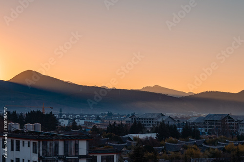 Lijiang, China under the morning light.