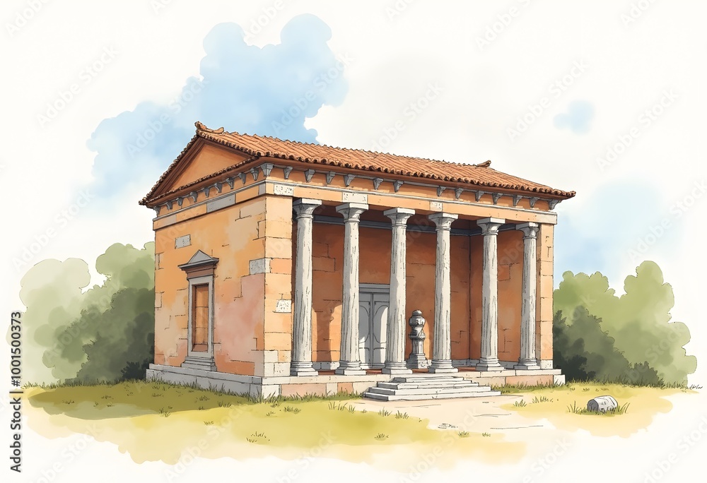 Fototapeta premium 3D illustration Fantastic Old Plaza 