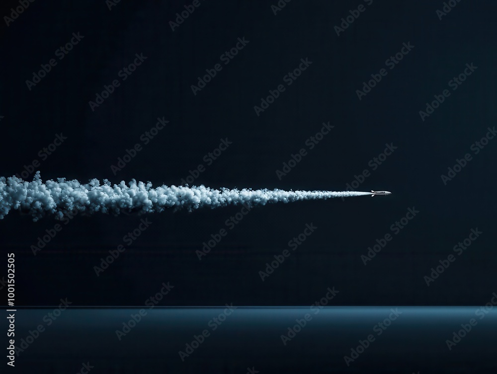 Smoke trail from moving object in wind tunnel, Wake Formation, Aerodynamic wake turbulence Smoke trail from moving object in wind tunnel, Wake Formation, Aerodynamic wake turbulence