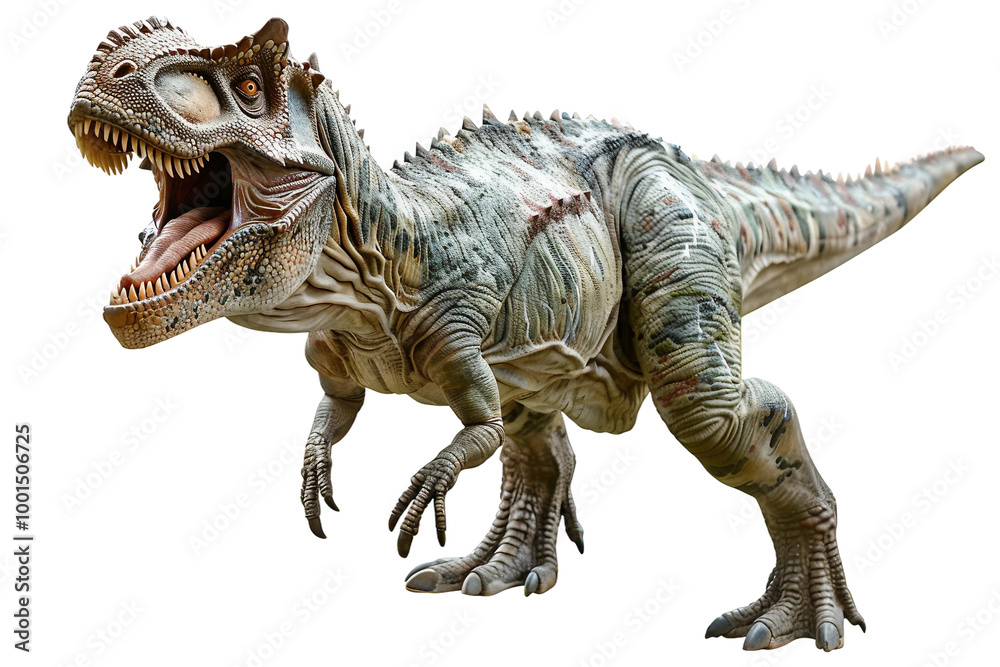 Fototapeta premium Detailed Carnotaurus Dinosaur Figure Isolated on Transparent Background