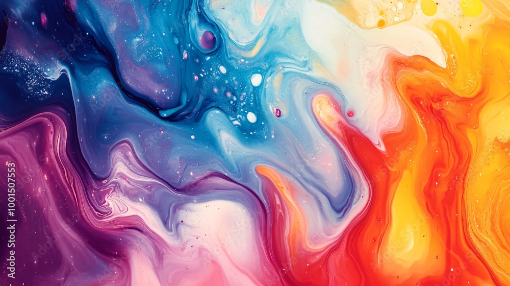 Fototapeta premium Abstract colorful background with swirling colors.