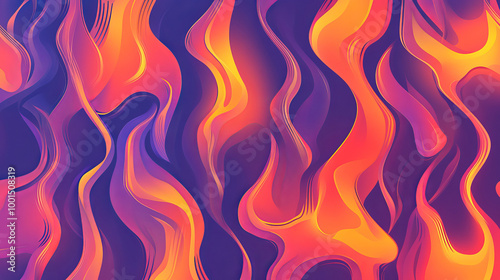 Burning fire flames. Abstract background. Modern pattern. Vector illustration for design 