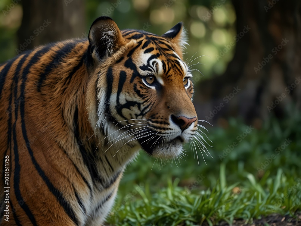Beautiful Sumatran tiger on the prowl. Beautiful Sumatran tiger on the prowl.