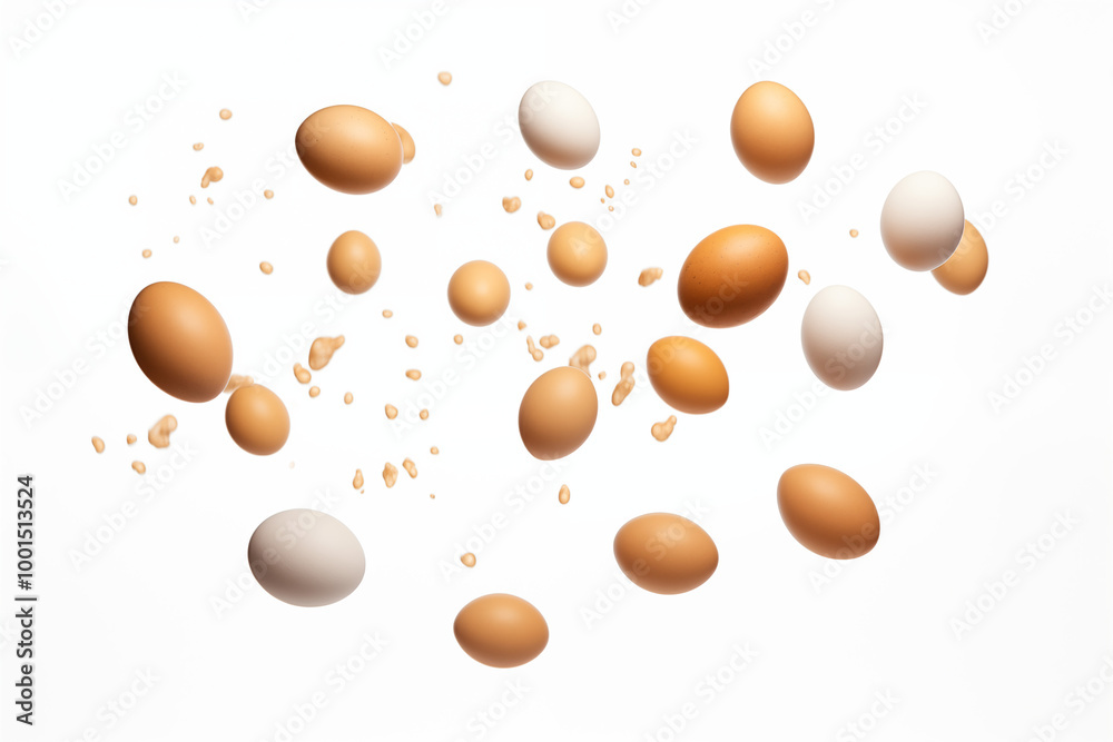 eggs on a white background eggs on a white background