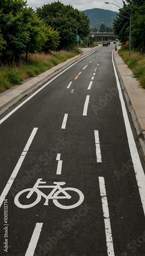 Wallpaper Mural Bike lane adjacent to a highway. Torontodigital.ca