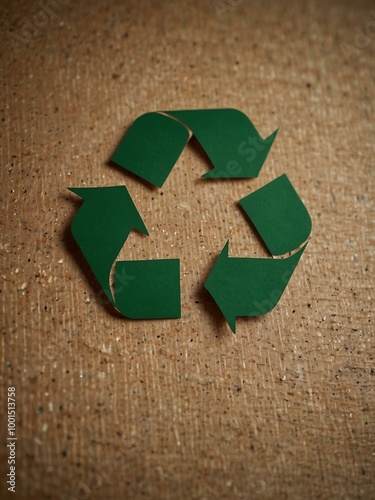 Biodegradable packaging material with a recycle symbol promoting eco-friendliness.