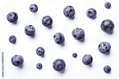 Blueberry Flying in the air for design Background 