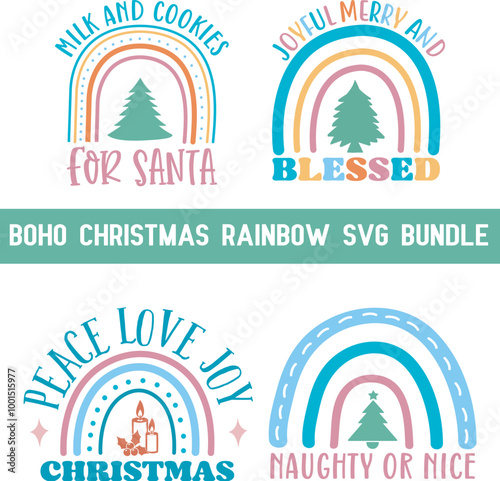 Merry Christmas Boho Christmas Rainbow Christmas svg Boho Christmas Merry Christmas deer  Peace love joy Christmas