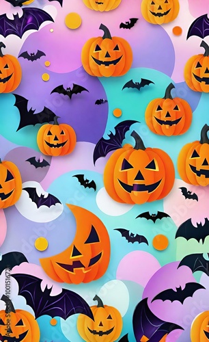 halloween background with pumpkins