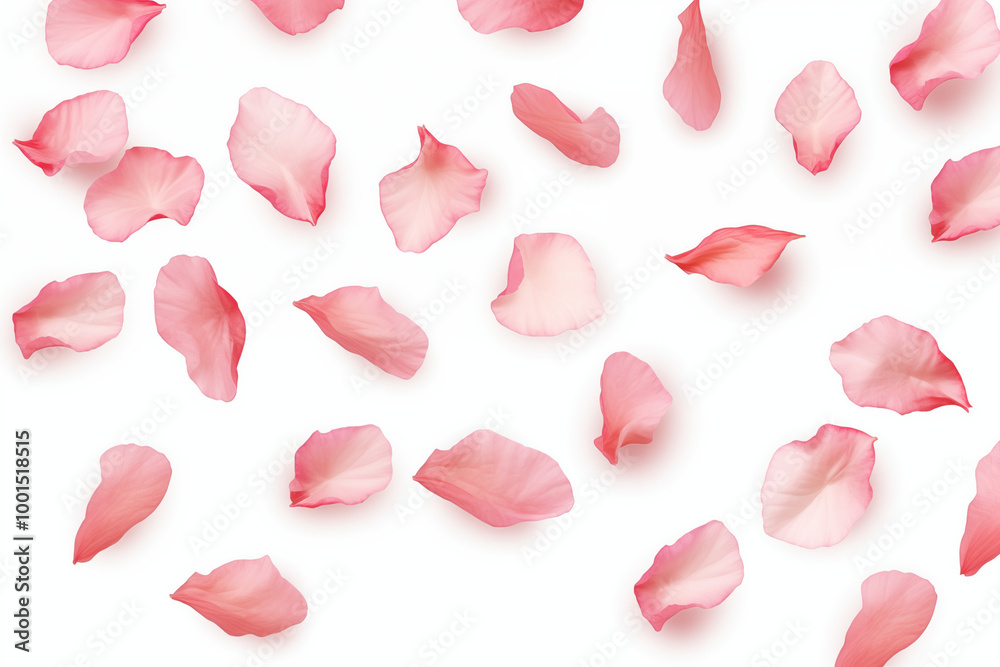Roses or  Rose Petals Flying in the air seamless Background 