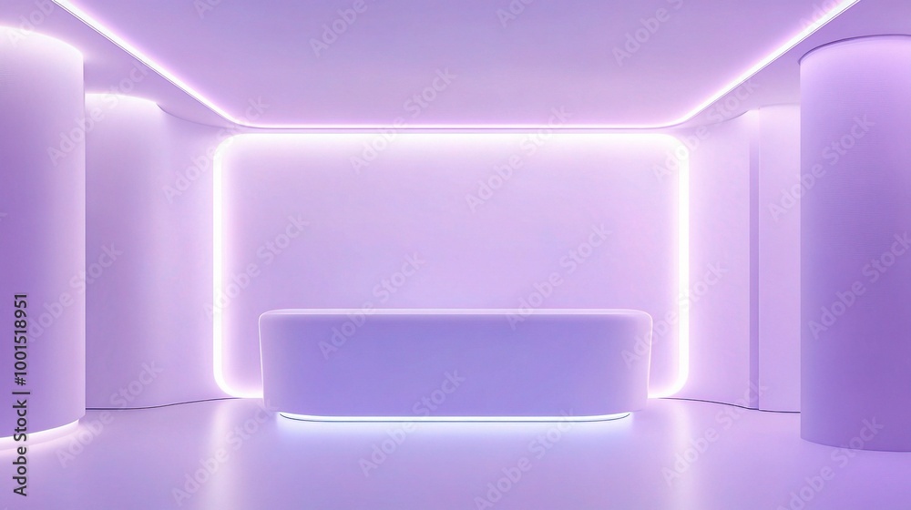Modern Minimalist Purple Reception Area Design Modern Minimalist Purple Reception Area Design