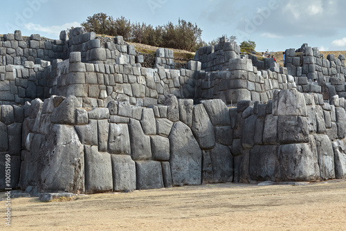 Sacsayhuamán is a monumental Inca fortress located on the outskirts of Cusco, Peru. This UNESCO World Heritage Site is renowned for its remarkable stone masonry.