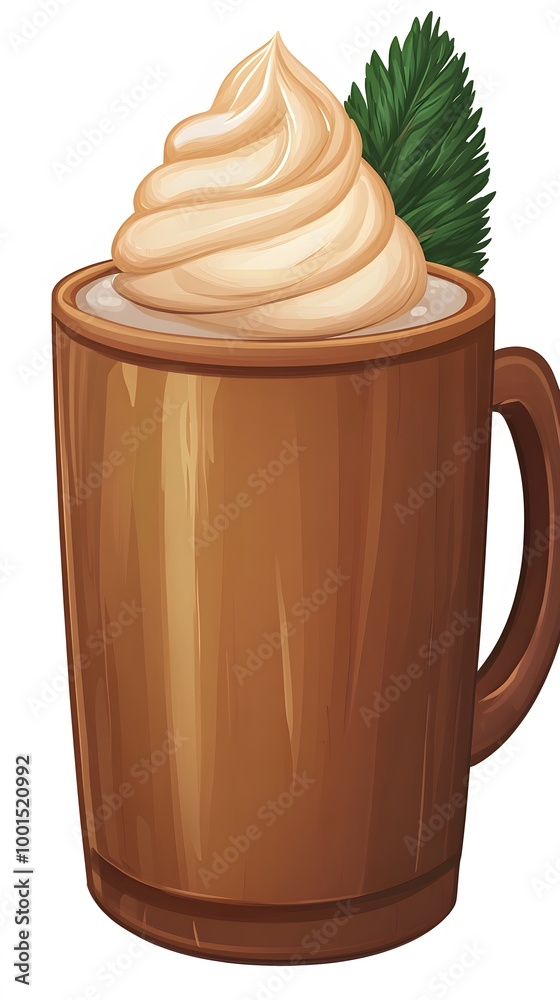 Cozy Cocoa with Cream in a Winter Setting Cozy Cocoa with Cream in a Winter Setting