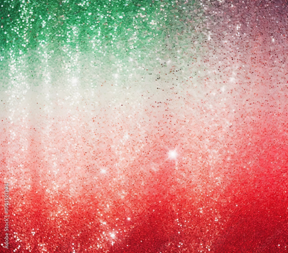 Green and red glitter gradient background with stars Green and red glitter gradient background with stars
