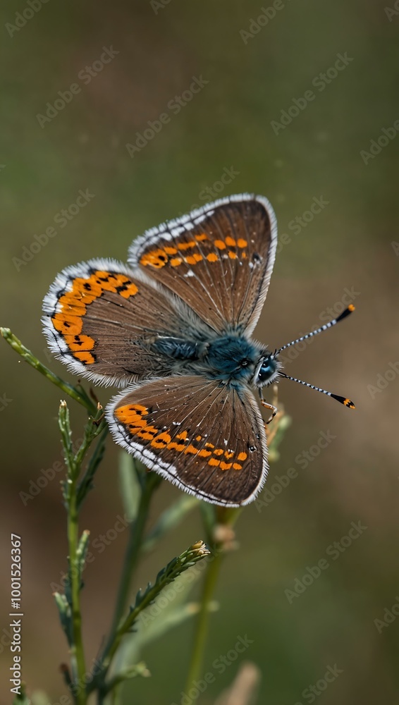 Brown Argus butterfly (Aricia agestis) found in the Palearctic. Brown Argus butterfly (Aricia agestis) found in the Palearctic.