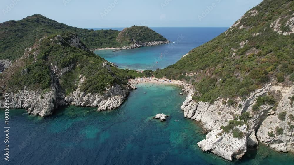 Porto Timoni beach, Corfu, Ionian Islands, Greece Porto Timoni beach, Corfu, Ionian Islands, Greece