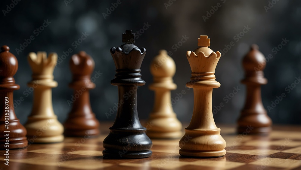 Captivating chess piece on a dynamic background. Captivating chess piece on a dynamic background.