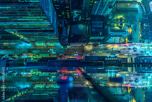 Digital Dusk: NYC’s Cyberpunk Skyline