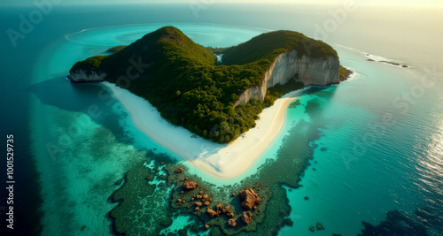 Une île exotique baignée de soleil, où chaque recoin dévoile des trésors naturels et une sérénité absolue. photo