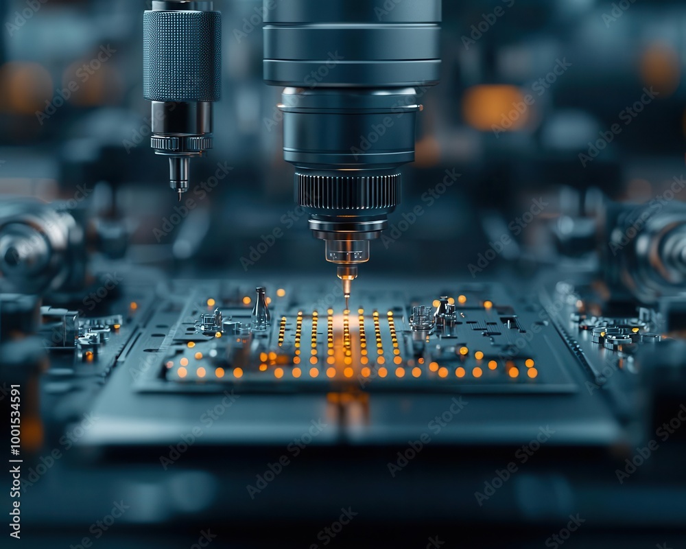 Robots performing precision tasks in a microfactory, small-scale production, high-tech miniaturization Robots performing precision tasks in a microfactory, small-scale production, high-tech miniaturization