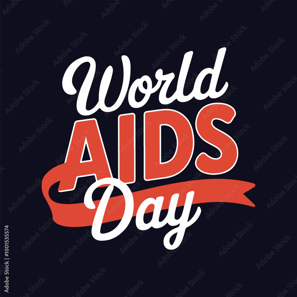 Fototapeta premium Creative Vector Designs and Quotes for World AIDS Day