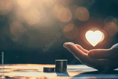 heart in the hand for concept philanthropy
