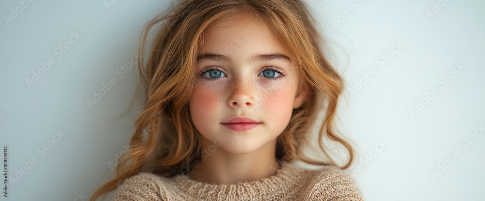Portrait of a young girl with blonde hair and blue eyes Portrait of a young girl with blonde hair and blue eyes