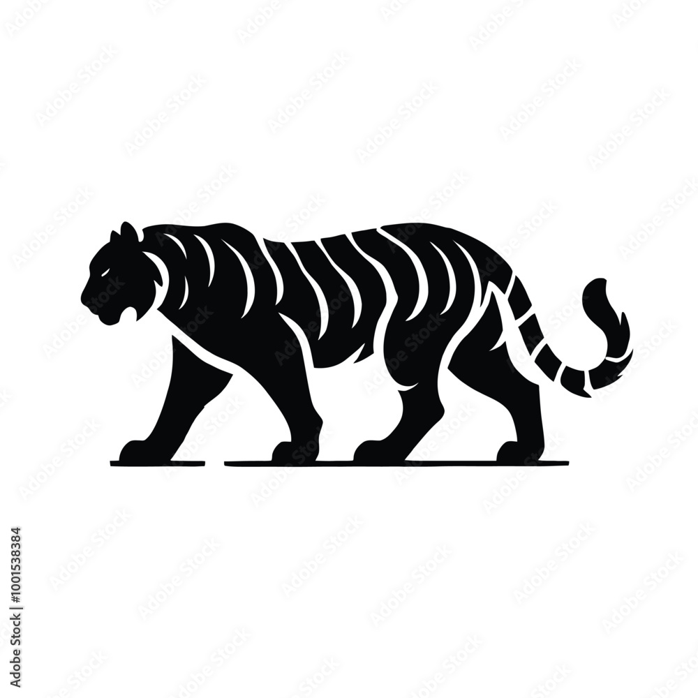 Fototapeta premium Tiger Silhouette Walking