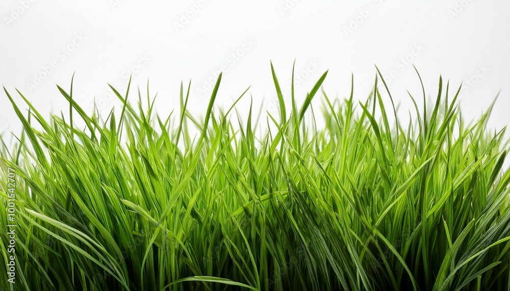 Obraz premium Green Grass on white background