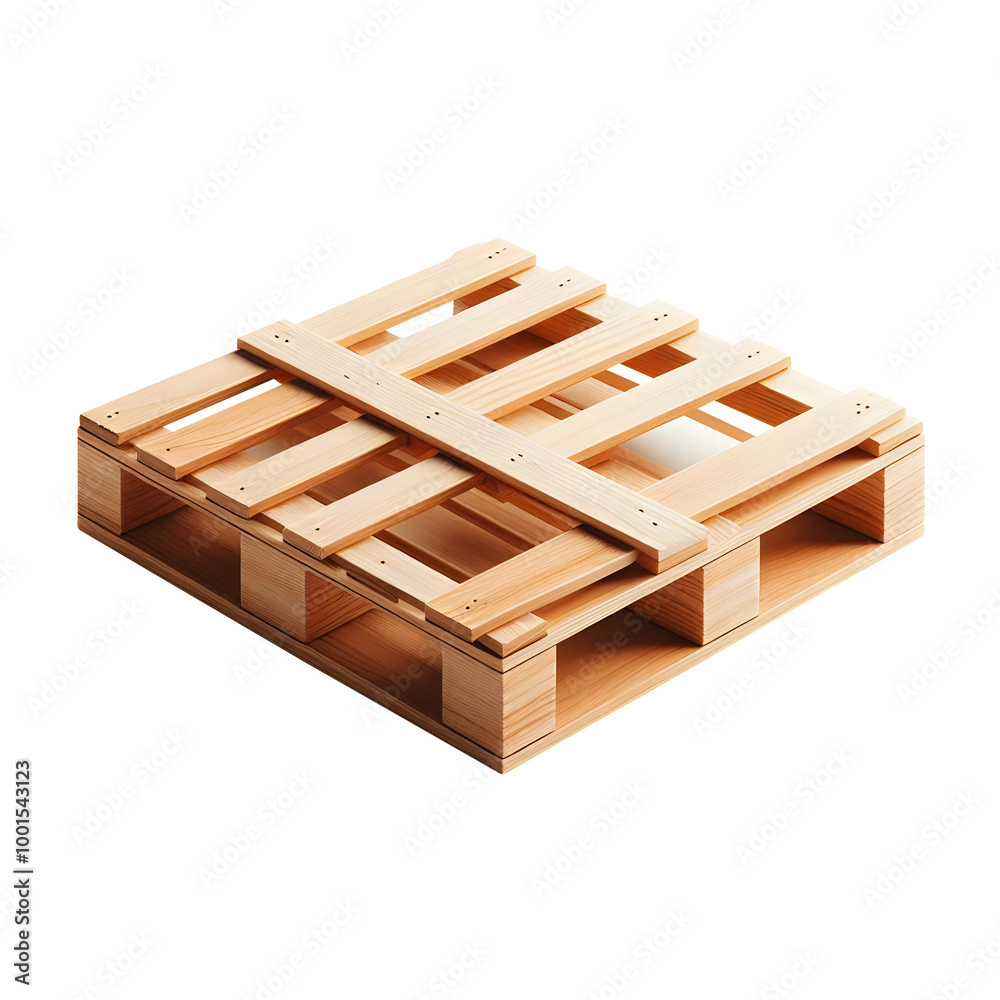 realistic Wooden pallet isolated on transparent background