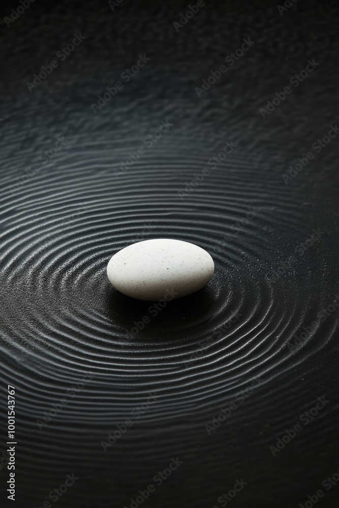 Serene Minimalist Scene with Tranquil Ripples Serene Minimalist Scene with Tranquil Ripples