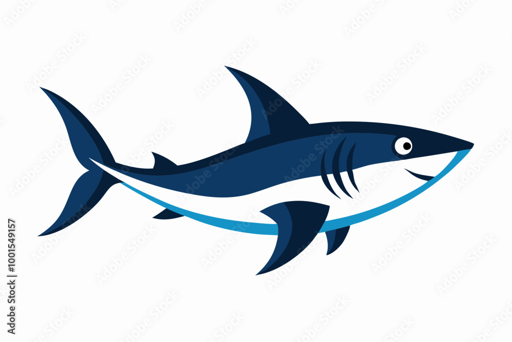 Mako shark fish creative vector design Mako shark fish creative vector design